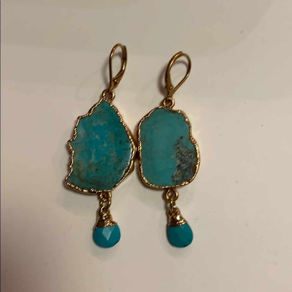Turquoise earrings - Picture 2 of 2